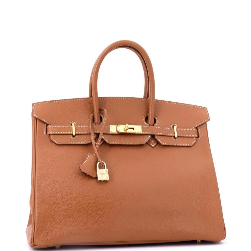 Hermes Birkin Handbag Brown Courchevel with Gold Hardware 35 - 2