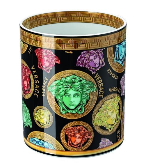 Versace Rosenthal Medusa Amplified Multicolour Set of 2 Vases 18 cm - Porcelain- (1 of 1)