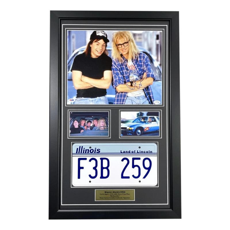 Dana Carvey Signed 11x14 Wayne's World Car License Plate Framed Collage PSA COA: Industry: Movies,Movie: Wayne's World,Signed by: Dana Carvey,Signed: Yes,Autograph Authentication: Professional Sports (PSA/DNA),Object Type: Photograph,Original/Reproduction: Original,Country of