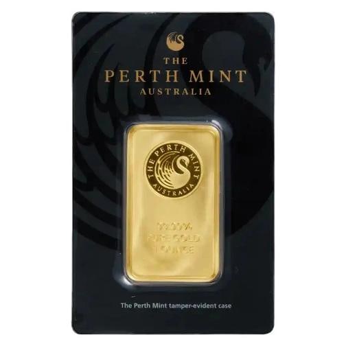 1 oz Gold Perth Mint Bar .9999 Fine in Sealed Assay Card (1 of 5)