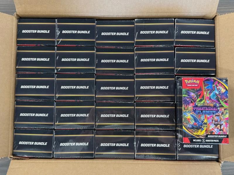 1 box of Pokemon Phantasmal Flames (ME02) Booster Bundle Factory Sealed CASE! 25 Bundles: Condition: New/Factory Sealed: A brand-new, unused, unopened, undamaged item (including handmade items). See the seller's listing for full details. ,Convention/Event: AlienCon,Card Size: