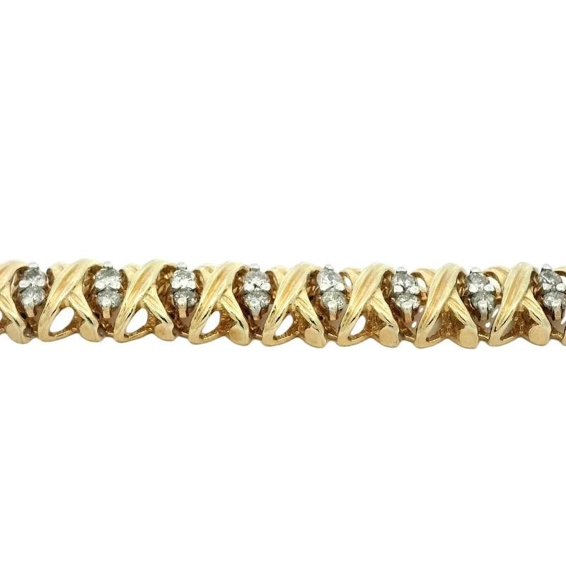 1.8CTW Diamond Bracelet In 14K Yellow Gold - 3
