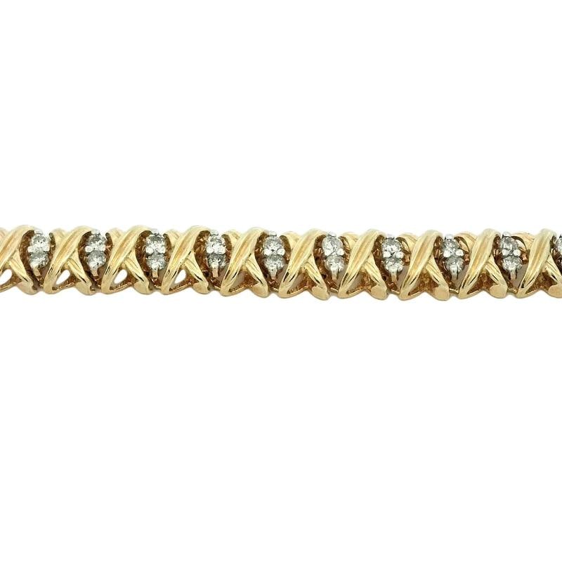 1.8CTW Diamond Bracelet In 14K Yellow Gold - 6