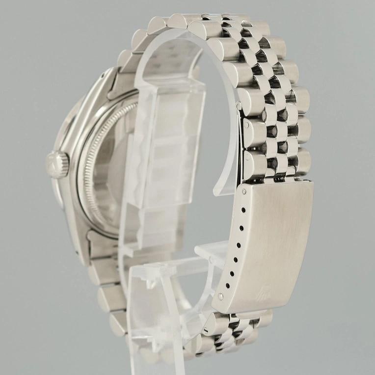 Rolex DateJust 16014 "Tiffany" Blue Diamond Bezel Jubilee Band 36mm Watch Box - 4