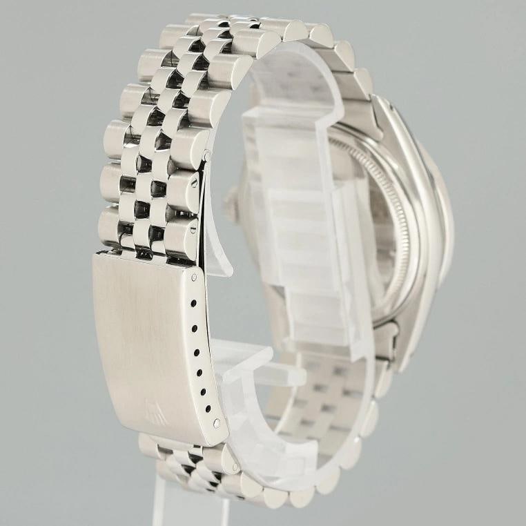 Rolex DateJust 16014 "Tiffany" Blue Diamond Bezel Jubilee Band 36mm Watch Box - 6