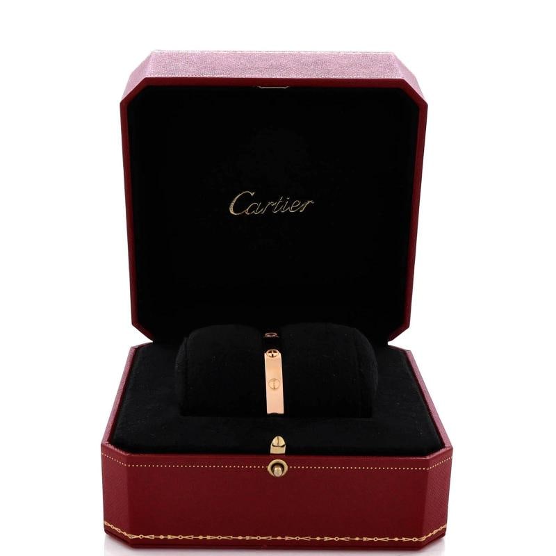 Cartier Love Cuff Bracelet 18K Rose Gold with Pink Sapphire - 2