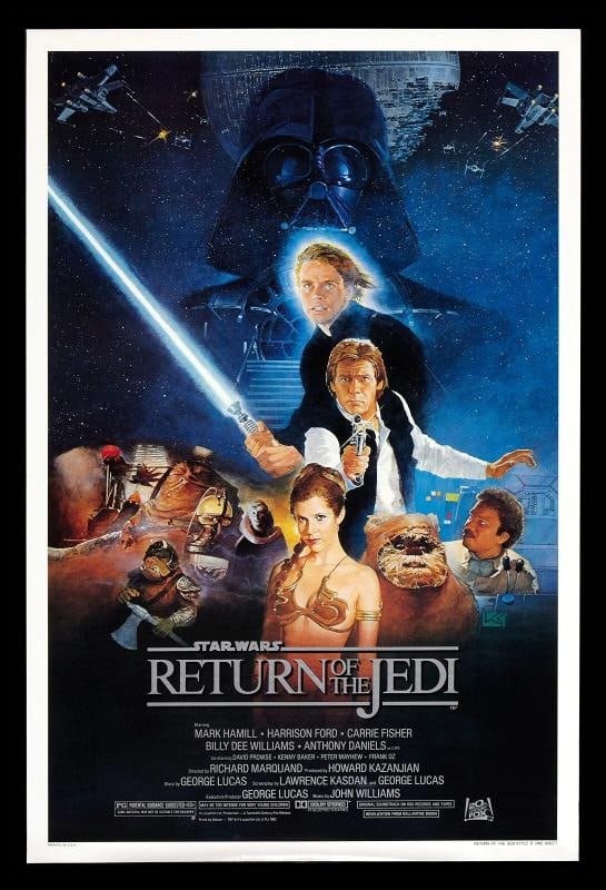 RETURN OF THE JEDI ORIGINAL MOVIE POSTER STAR WARS 1983 (1 of 1)