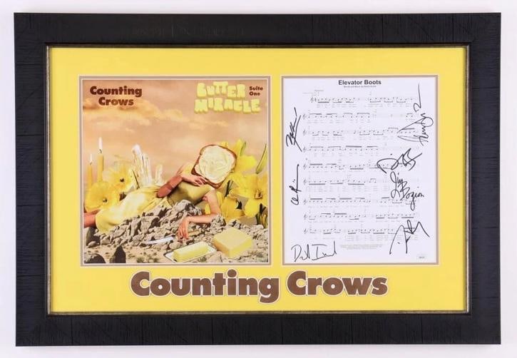 Counting Crows Signed Elevator Boots Sheet Music Framed JSA COA Adam Duritz +6: Industry: Music,Signed: Yes,Autograph Authentication: James Spence (JSA),Object Type: Photograph,Original/Reproduction: Original,Size: 8.5x11,Country of Origin: United States 