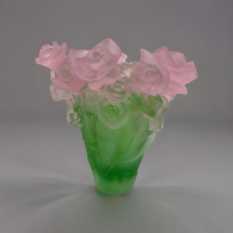 Nancy Daum Style VaseH7Ã¢â¬Â Pink Green OmbrÃÂ© Heavy Art Gl: Condition: Used: An item that has been used previously. The item may have some signs of cosmetic wear, but is fully operational and functions as intended. This item may be a floor model or store