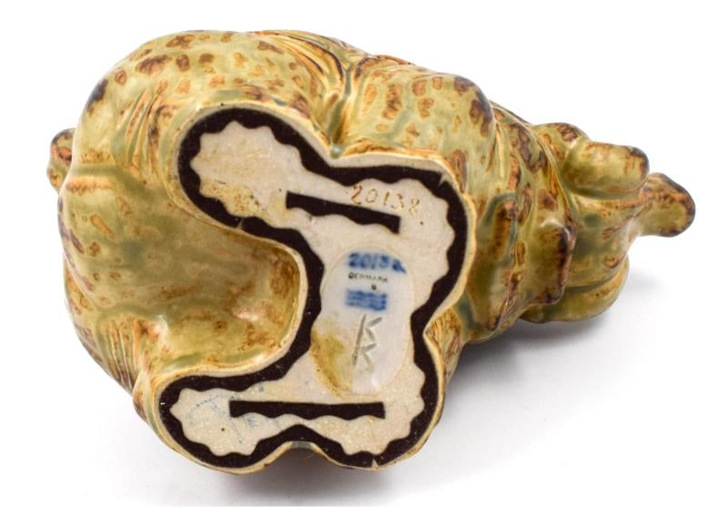 Royal Copenhagen Knud Kyhn Stoneware Art Deco Large Elephant, Signed - 7