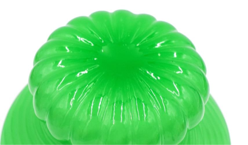 Steuben art Glass Green Jade Vase - Bowl - Signed - 6