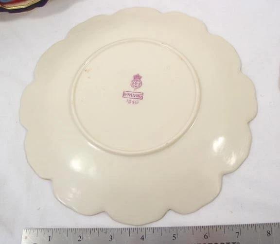 11 Pretty Royal Worcester Gilt Porcelain Floral Plates 1889 - 3