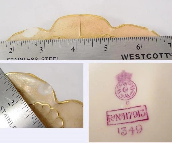 11 Pretty Royal Worcester Gilt Porcelain Floral Plates 1889 - 4