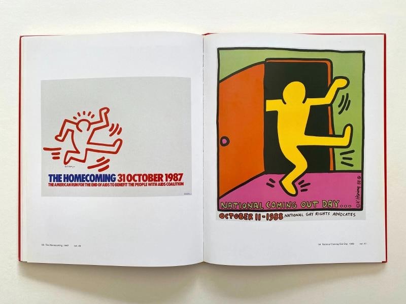 KEITH HARING RARE 1ST EDITION POSTERS CATALOGUE RAISONNE HARDCOVER POP ART BOOK - 11