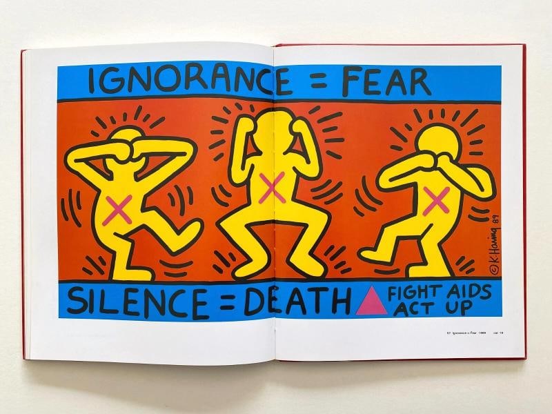 KEITH HARING RARE 1ST EDITION POSTERS CATALOGUE RAISONNE HARDCOVER POP ART BOOK - 12