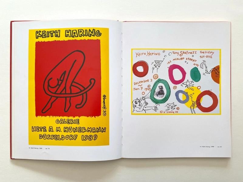 KEITH HARING RARE 1ST EDITION POSTERS CATALOGUE RAISONNE HARDCOVER POP ART BOOK - 5