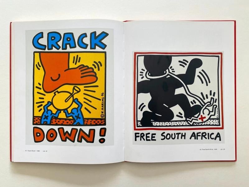 KEITH HARING RARE 1ST EDITION POSTERS CATALOGUE RAISONNE HARDCOVER POP ART BOOK - 8