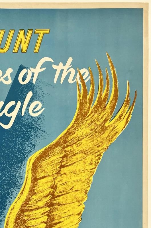 Original Vintage Poster INDIAN AIRLINES VISCOUNT Airline Travel Tourism LINEN - 3