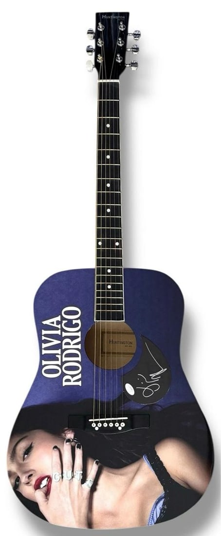 OLIVIA RODRIGO Signed Guitar JSA COA Custom GUTS SOUR VAMPIRE - 3