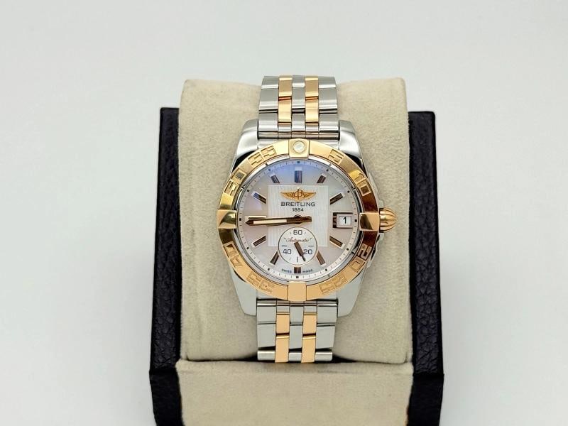 Breitling Galactic 36 C37330/A724 Mother of Pearl Dial 18k Rose Gold Steel Paper - 2