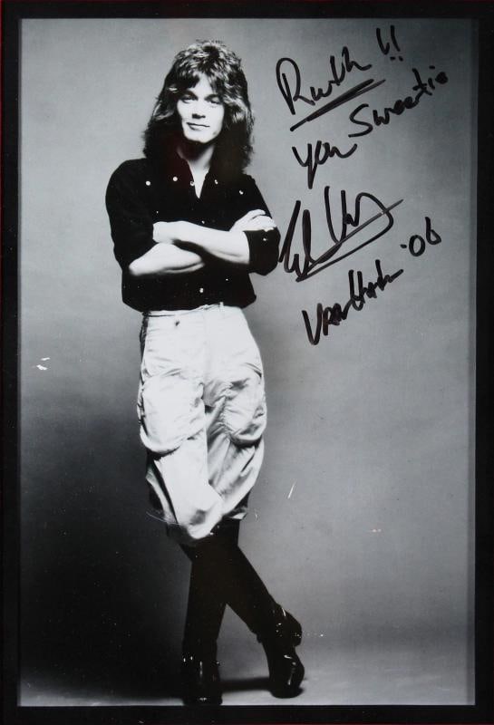 Eddie Van Halen Van Halen Authentic Signed Framed Display BAS - 5