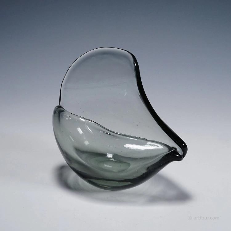 Vintage Art Glass Bowl by Flavio Poli for Seguso Murano 1940s - 2