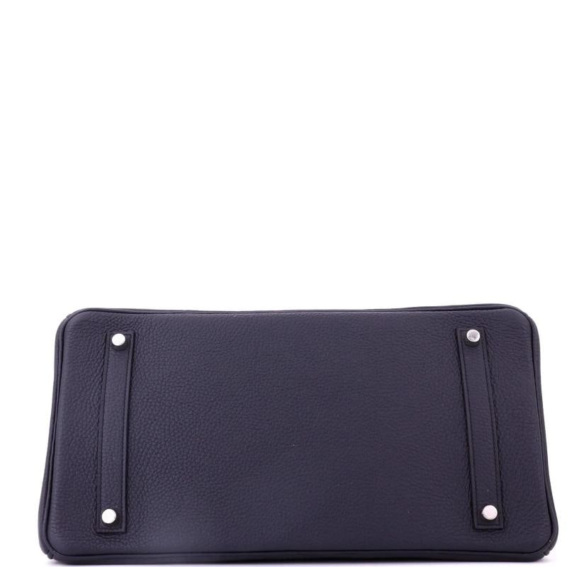 Hermes Birkin Handbag Blue Togo with Palladium Hardware 35 - 5