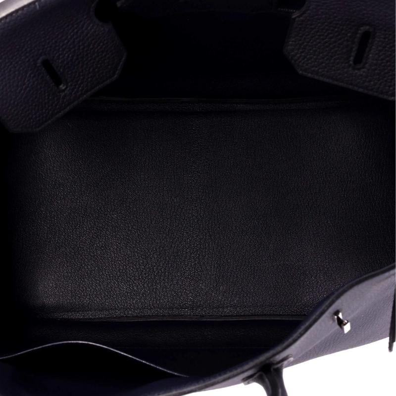 Hermes Birkin Handbag Blue Togo with Palladium Hardware 35 - 6