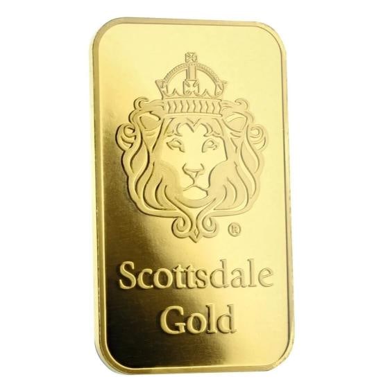 1 oz .9999 Gold Bar by Scottsdale Mint in Certi-LOCK COA #A389 - 2