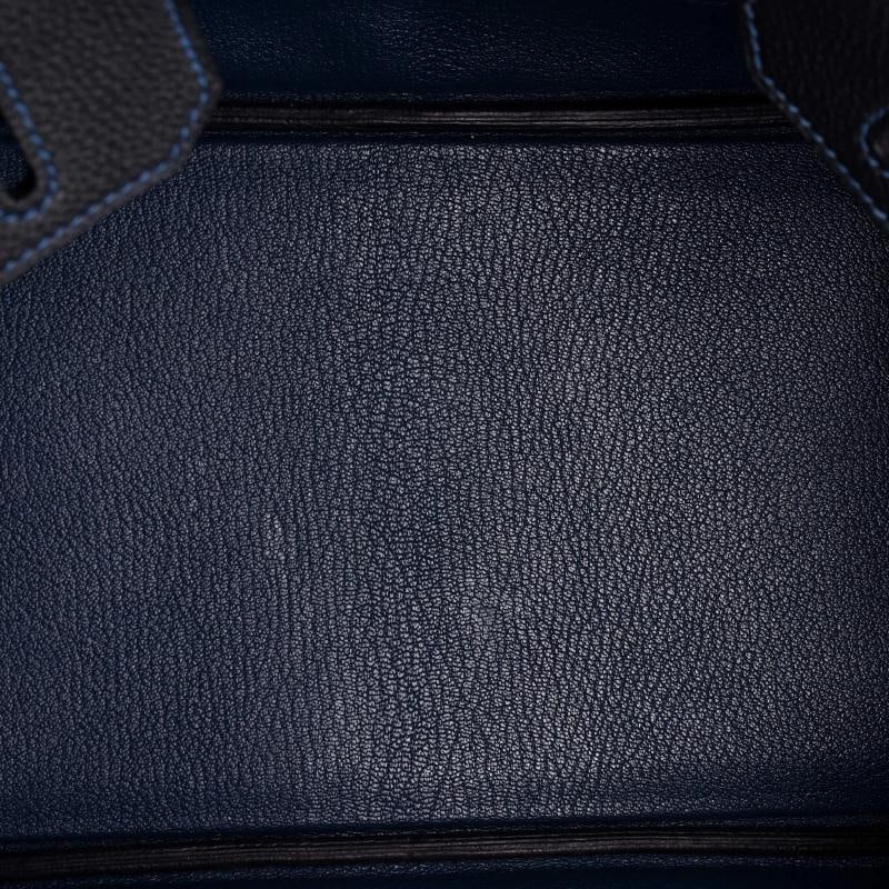 Hermes Birkin Handbag Tricolor Togo with Brushed Palladium Hardware 30 - 7