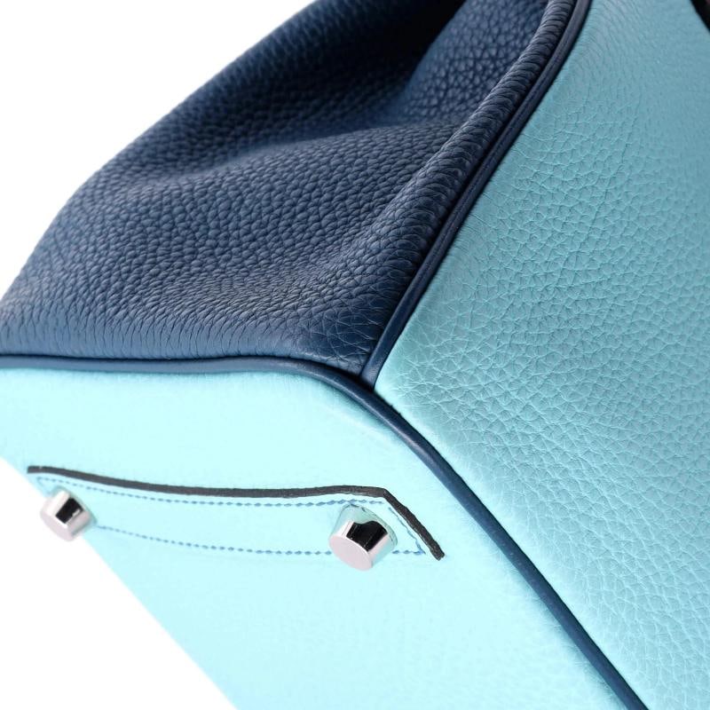 Hermes Birkin Handbag Tricolor Togo with Brushed Palladium Hardware 30 - 8