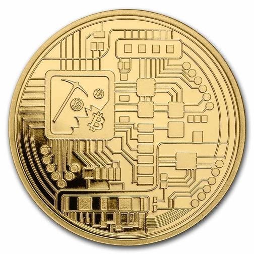 1 oz Gold Round - Bitcoin - 2