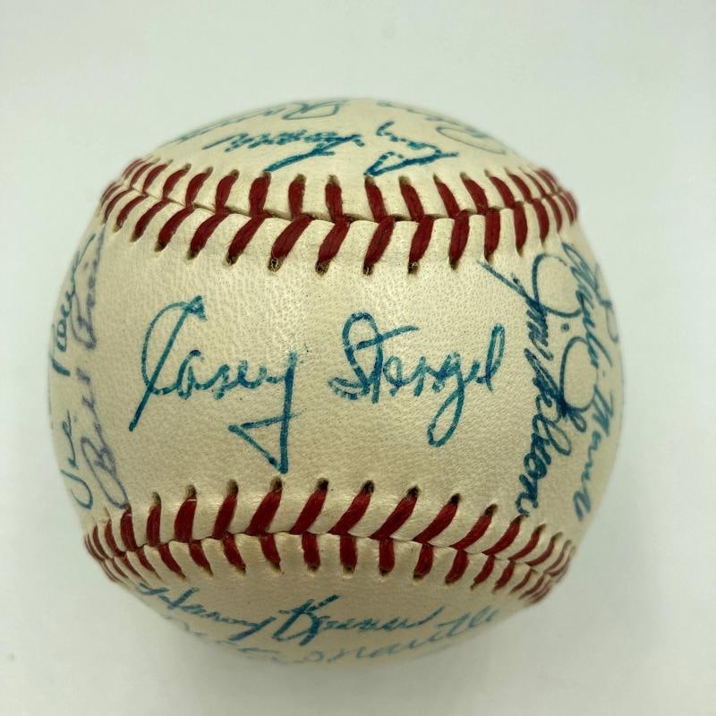 1956 All Star Game Team Signed Baseball Mickey Mantle & Ted Williams PSA DNA COA - 10