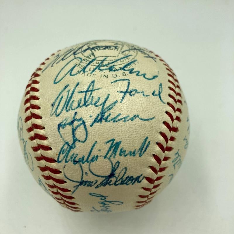 1956 All Star Game Team Signed Baseball Mickey Mantle & Ted Williams PSA DNA COA - 9