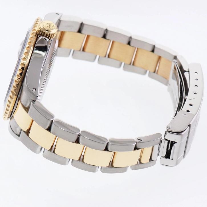 PAPERS 2000 Rolex Submariner 16613 Gold Steel Two Tone Sunburst Blue Watch - 4