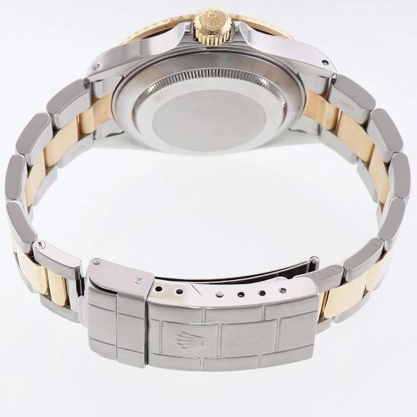 PAPERS 2000 Rolex Submariner 16613 Gold Steel Two Tone Sunburst Blue Watch - 5