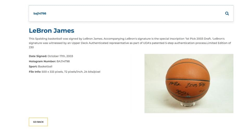 LeBron James "1st Pick 2003 Draft" Rookie Signed Basketball UDA Upper Deck JSA - 10