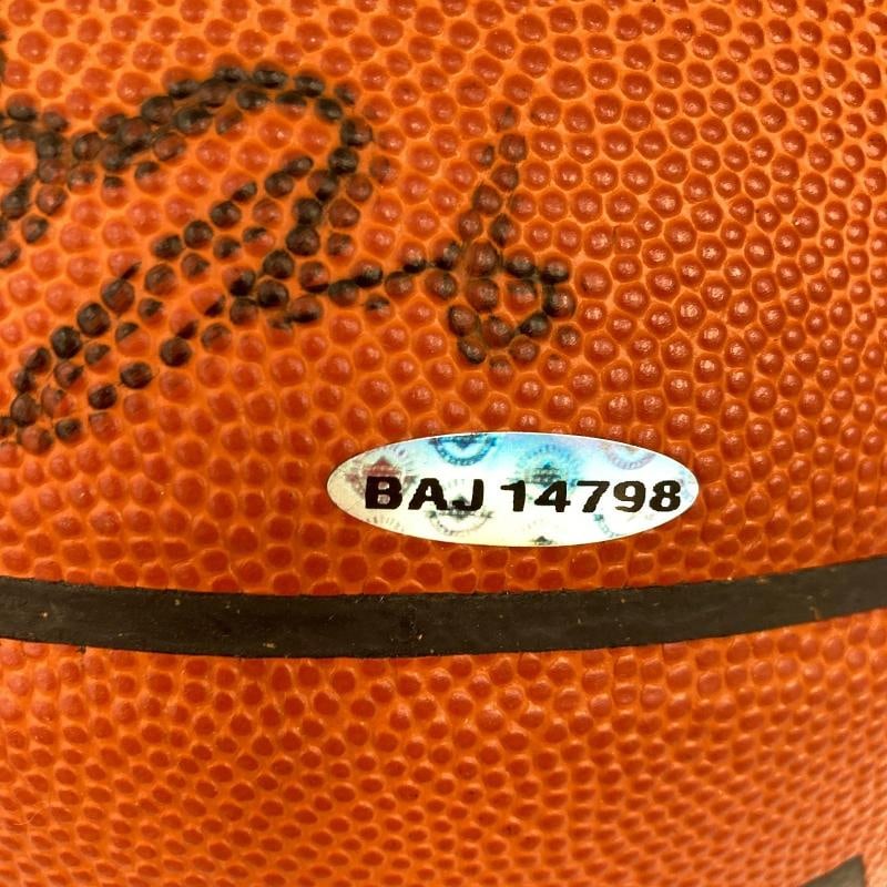 LeBron James "1st Pick 2003 Draft" Rookie Signed Basketball UDA Upper Deck JSA - 4