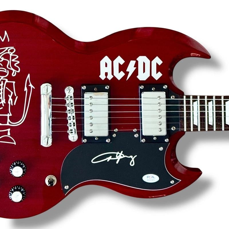 Angus Young Signed Guitar Custom Graphics PSA/DNA COA AC/DC Epiphone SG PRO - 2