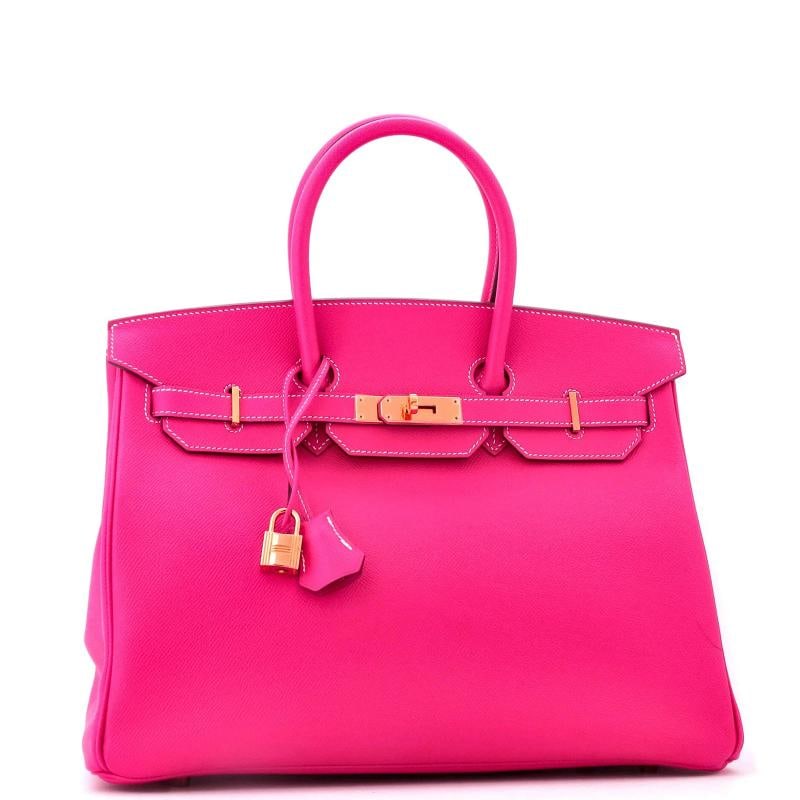 Hermes Birkin Handbag Pink Epsom with Gold Hardware 35 - 2