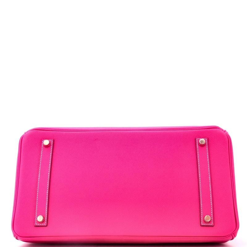 Hermes Birkin Handbag Pink Epsom with Gold Hardware 35 - 4
