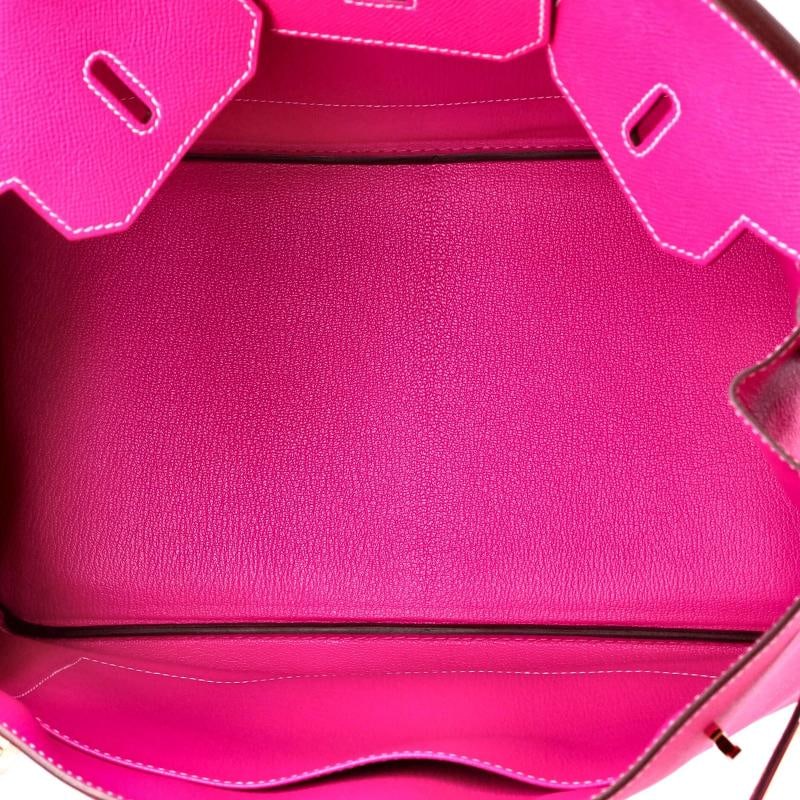 Hermes Birkin Handbag Pink Epsom with Gold Hardware 35 - 5