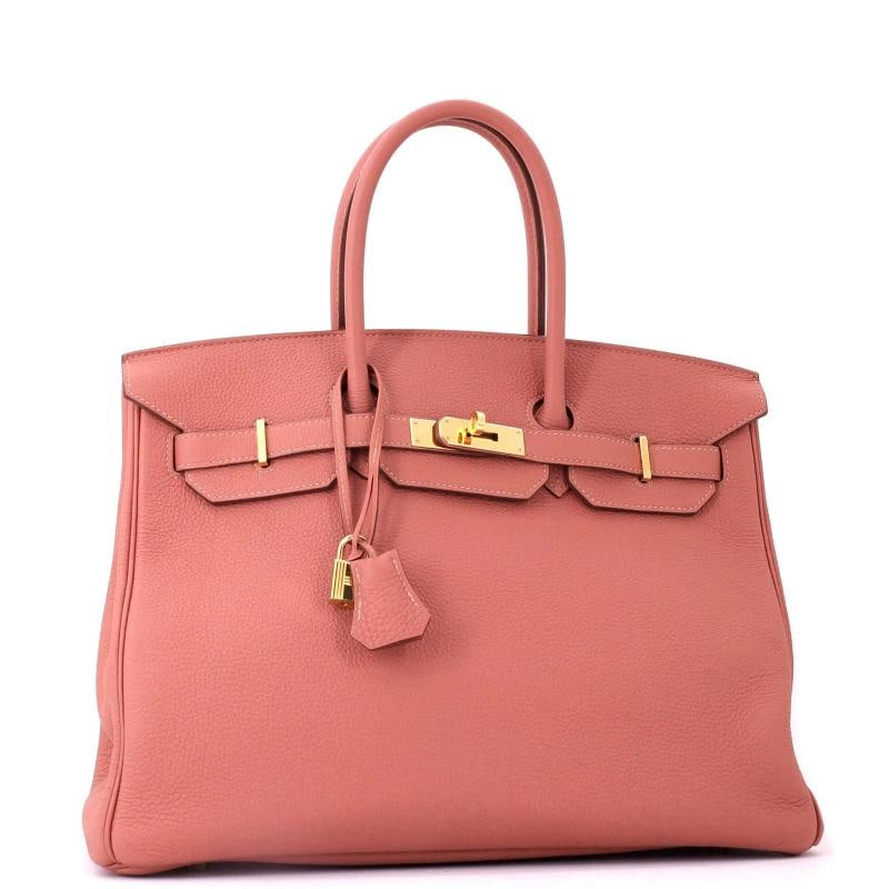 Hermes Birkin Handbag Pink Togo with Gold Hardware 35 - 3