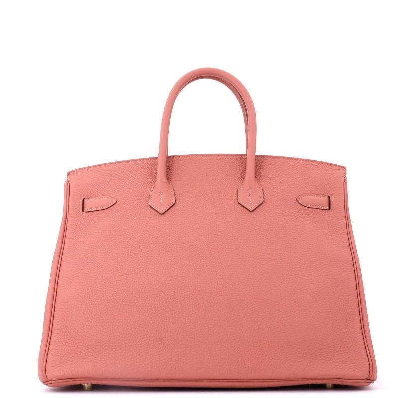 Hermes Birkin Handbag Pink Togo with Gold Hardware 35 - 4