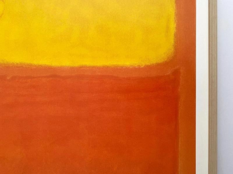 MARK ROTHKO RARE 1975 LITHOGRAPH PRINT FRAMED LRG POSTER "ORANGE & YELLOW" 1956 - 10