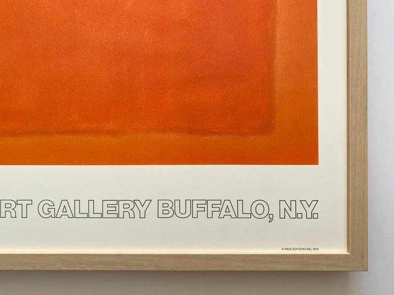 MARK ROTHKO RARE 1975 LITHOGRAPH PRINT FRAMED LRG POSTER "ORANGE & YELLOW" 1956 - 12