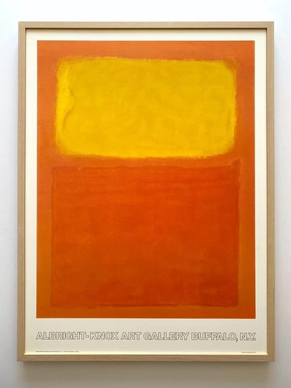 MARK ROTHKO RARE 1975 LITHOGRAPH PRINT FRAMED LRG POSTER "ORANGE & YELLOW" 1956: Condition: Used,Country of Origin: United States,Artist: Mark Rothko,Unit of Sale: Single-Piece Work,Size: Large,Signed: No,Color: Multicolor,Title: " Orange and Yellow ",Material: Paper,Framing: Fram