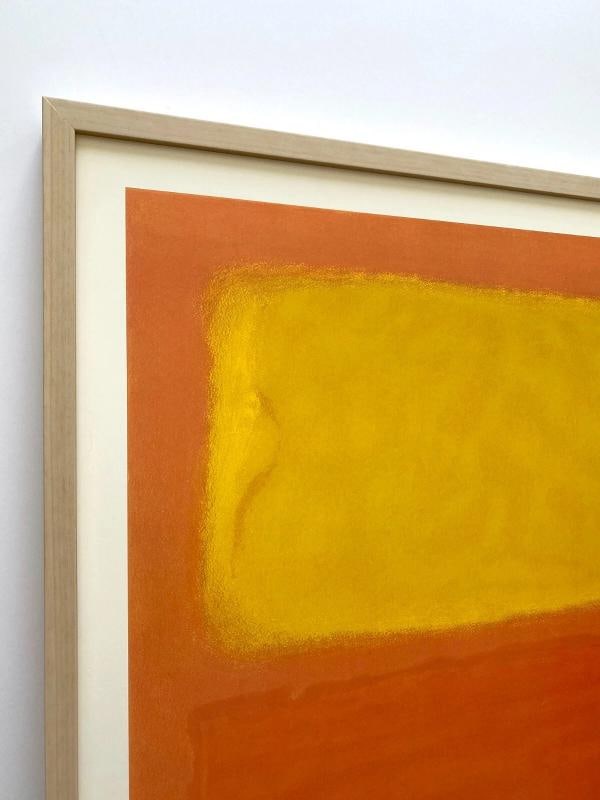 MARK ROTHKO RARE 1975 LITHOGRAPH PRINT FRAMED LRG POSTER "ORANGE & YELLOW" 1956 - 4
