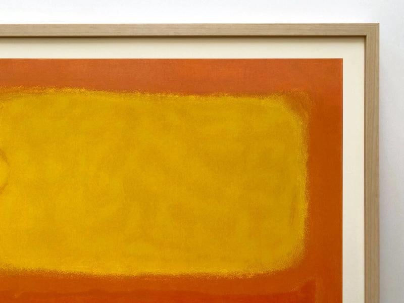MARK ROTHKO RARE 1975 LITHOGRAPH PRINT FRAMED LRG POSTER "ORANGE & YELLOW" 1956 - 8