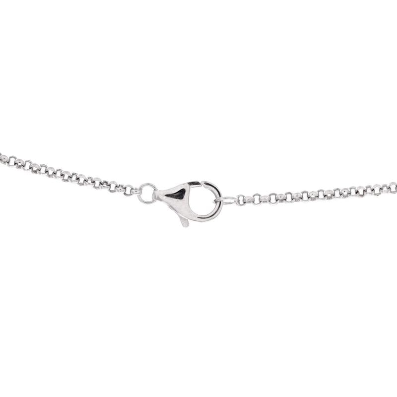 Cartier Agrafe Cable Chain Necklace 18K White Gold with Diamonds - 4